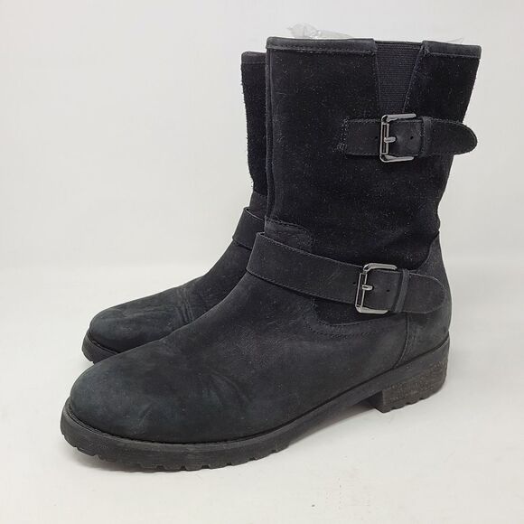 BLONDO Black Moto Nubuck Boots Waterproof 7M - Picture 4 of 12